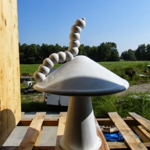 Beechwood Metalwork Caterpillar Sculpture