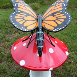 Monarch Butterfly Metal Art Sculpture