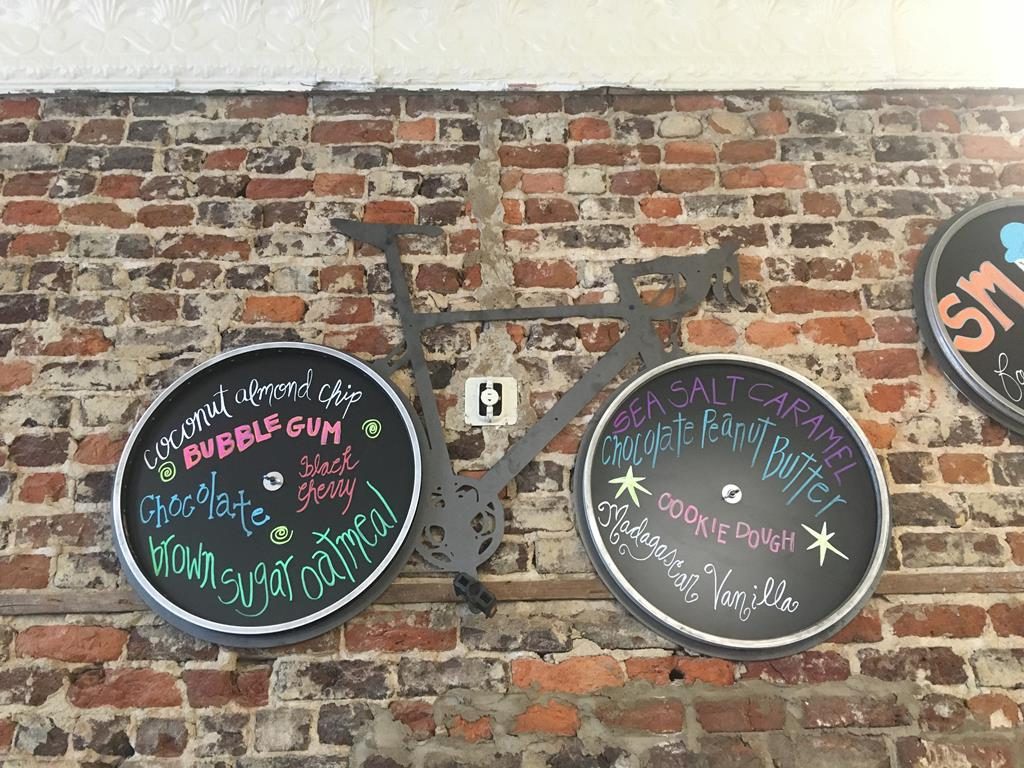 bicyle chalkboard menu