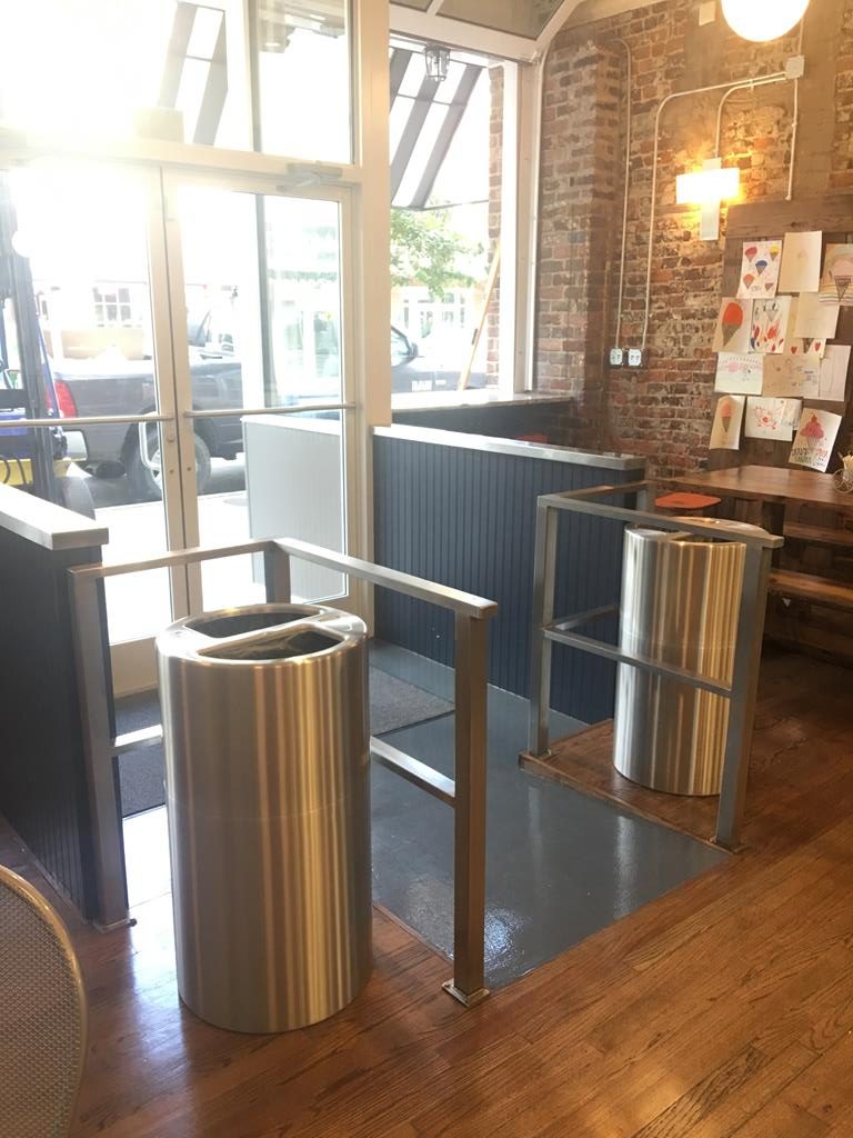custom metal restaurant entry