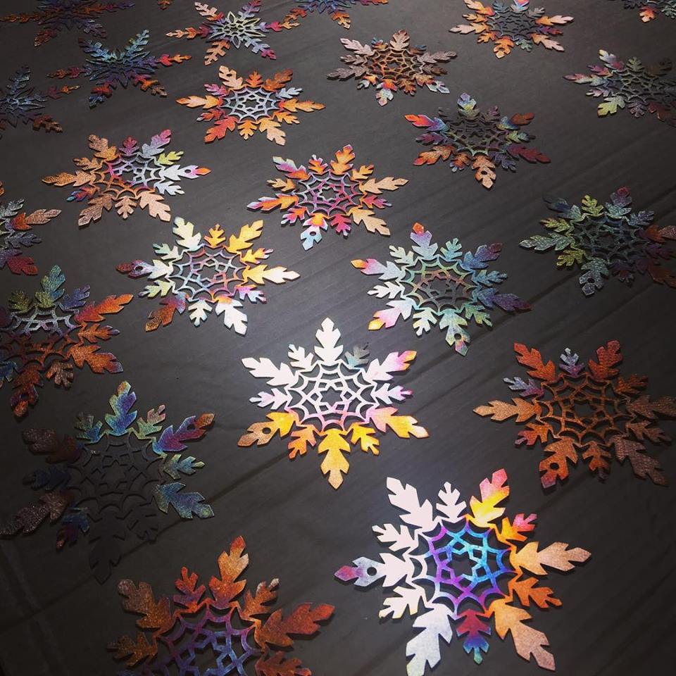 copper snowflakes
