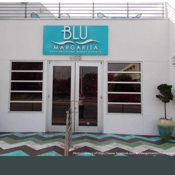 blu margarita mexican exterior signage