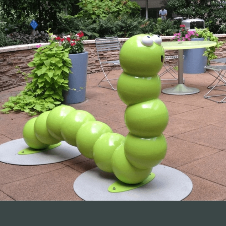 caterpillar childrens climb on playground