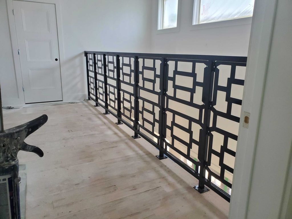 geometric catwalk railing