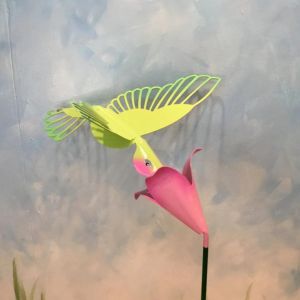 hummingbird garden stake