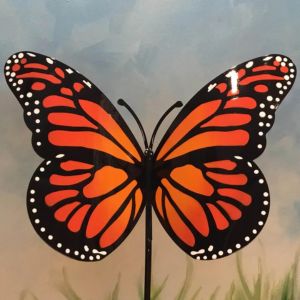 large monarch butterfly garden stake