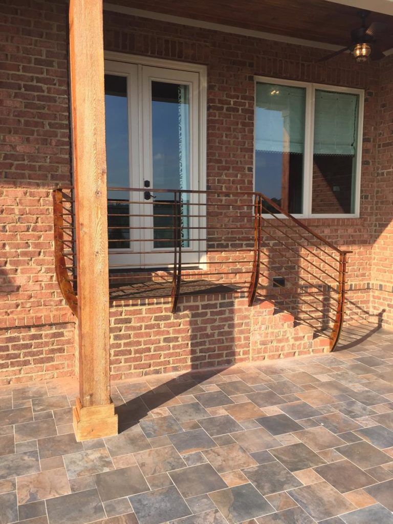 metal porch handrail
