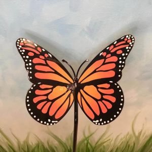 small monarch butterfly garden stake