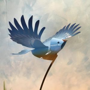 songbird garden stake