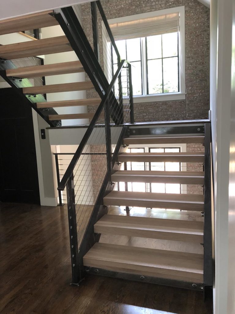 steel cable railing interior